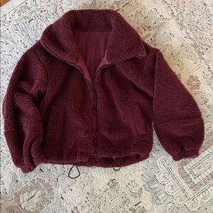Lululemon Merlot Cinchable Fleece Sherpa Jacket 4